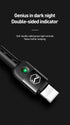 mcdodo Anti Winding Cable, LED Coiled Cord Nylon Braided Sync Charge USB Data 6FT/1.8M Cable (Black)