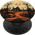 Halloween Vintage House Pumpkins Horror Spooky Bats Moon PopSockets Standard PopGrip