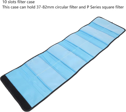 Collapsible Camera Lens Filter Wallet Case, 10 Pockets Filter Bag for P Series Filter Pouch