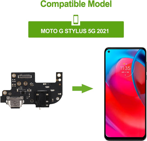 Replacement USB Charger Dock Connector for Motorola Moto G Stylus 5G 2021 USB Charging Port Flex Cable