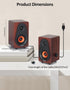 cinnkeyi 12W 2026 USB Computer Speakers Update Wooden Desktop Speakers with Dual Diaphragms, High-Fidelity Stereo