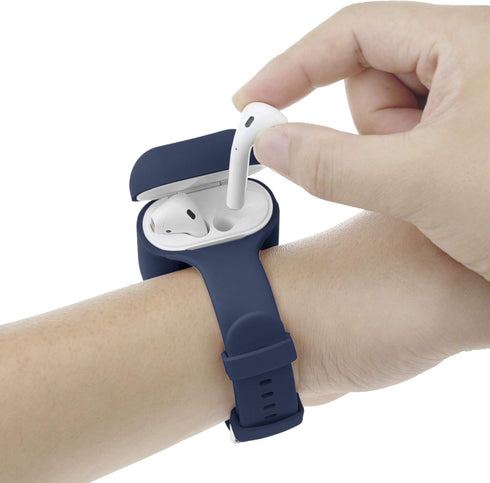 Latest Wrist Band for AirPods/AirPods 2 Case Accessories, Sport Strap Cover Compatible with Apple Airpods (Navy Blue)
