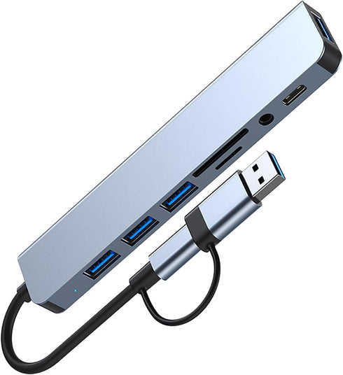 CENGNIAN USB-C Hub (8 in 1) with 100W Power Output, Multiport Adapter Laptop