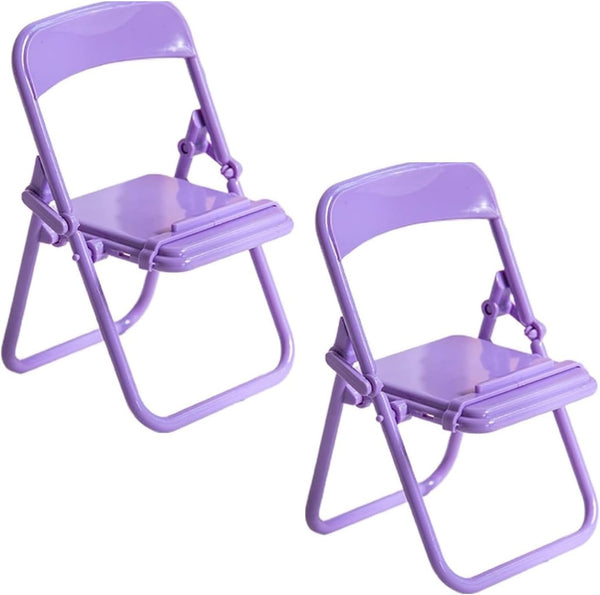 2Pcs Purple Mini Phone Stand, Universal Desk Holder for iPhones 13, 13 Pro, 13 Pro Max, 12 Pro Max