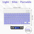 Rechargeable Bluetooth Keyboard and Mouse Combo, Ultra Slim for Amazon Fire HD 10 and Bluetooth Devices (Lavender