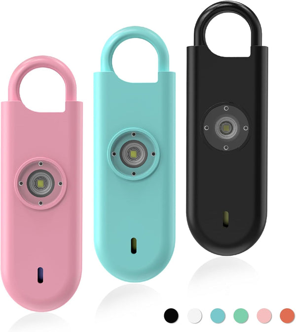 Fauxomor 140dB Personal Safety Alarm for Women, 3 Pack Safe Alarm Protection Keychain
