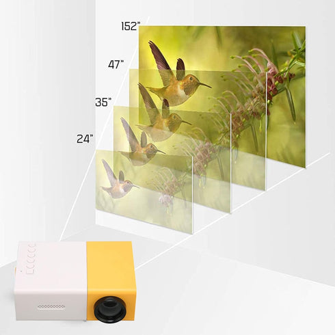 Portable HD 1080P Mini Projector - Compact for Movies and Gaming, Ideal for Travel