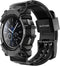 SUPCASE Heavy Duty Cover for Samsung Galaxy Watch 4 Classic 46mm (Unicorn Beetle Pro) with Adjustable Strap Band, Black