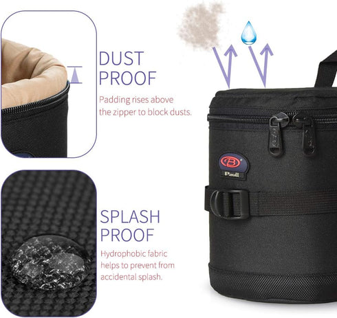 DSLR Camera Lens Bag - Fits Canon, Nikon, Sony & More