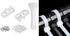 60 Set Cable Zip Tie Mounts Kit, Black 6" Zip Ties with Base and Tapping Screw - Wire Cable Clips Organizer Holders