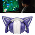 PUSOKEI RGB Cat Ear Headphone, Stereo Cute Gaming Bluetooth Headphones with 3.5mm Cable, Over Ear, Adjustable LED Light