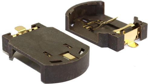 10-Pack CR2032 Button Cell Battery Socket Case BS-8 - Gold-Plated Battery Holder for SMD SMT 3V
