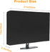 (21W 14H 3.5D) Waterproof Computer Monitor Dust Cover, Luxiv Black Full Body Cover for Computer Screen Anti-Static