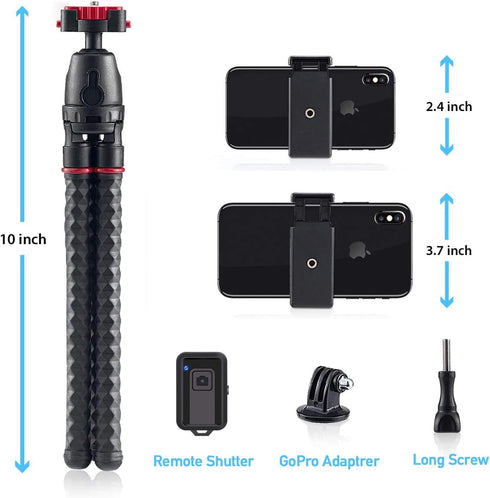 LINKCOOL Phone Tripod - 360 Degree Rotation Flexible Octopus Tripod for iPhone/Smartphone/DSLR