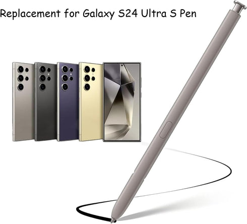 Galaxy S24 Ultra S Pen with Bluetooth, 4,096 Pressure Levels Replacement for Samsung Galaxy S24 Ultra (Light Gray)