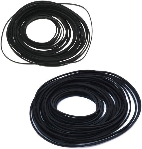 The Only One 56Pcs Set Cassette Repair,40-120mm(Black,1mm Recorder Rubber Belts-Rubber Drive Belt Premium for DVD, CD