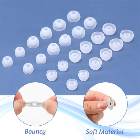 KALIONE 30 Pcs Silicone Earbud Cap Tip Cover Replacement, Ear Tips for in-Ear Headphones Ear Buds Tips Headphone