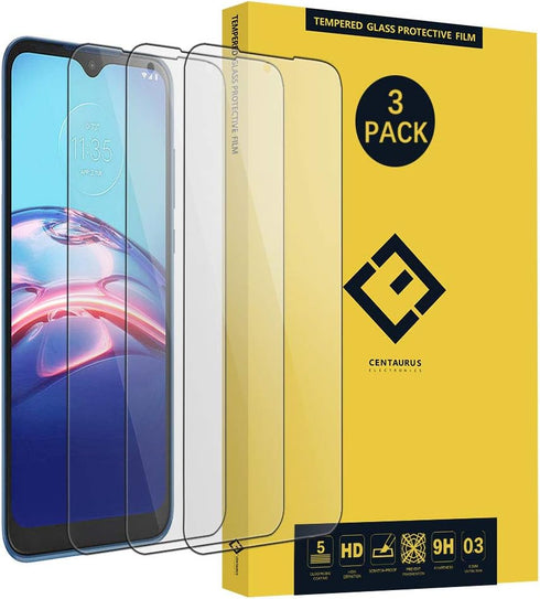 CENTAURUS Moto E 2020 XT2052-1 / Moto E7 2020 Screen Protector - 3 Packs Anti-Fingerprint Clear HD Tempered Glass