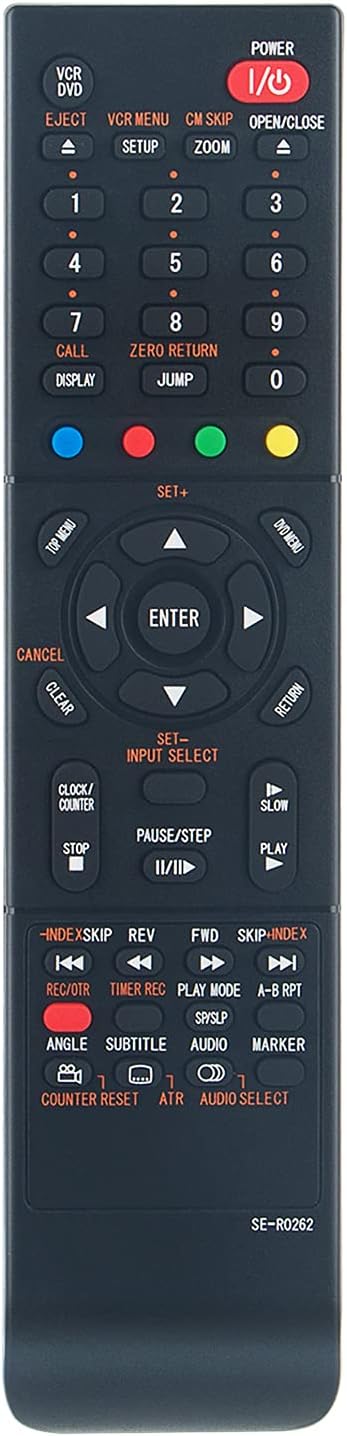 SE-R0262 Replacement Remote Control for Toshiba DVD Video Player, Video Cassette Recorder SD-V295KU SD-V295