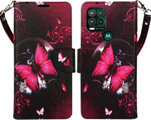 ZASE Moto G Stylus 5G Wallet Phone Case for Women, PU Leather Flip Folio Cover with Kickstand and ID Card Slot