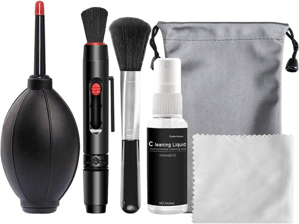 Professional Camera Cleaning Kit, Sensor Cleaning Kit with Air Blower, Cleaning Pen, and Cloth for Cameras