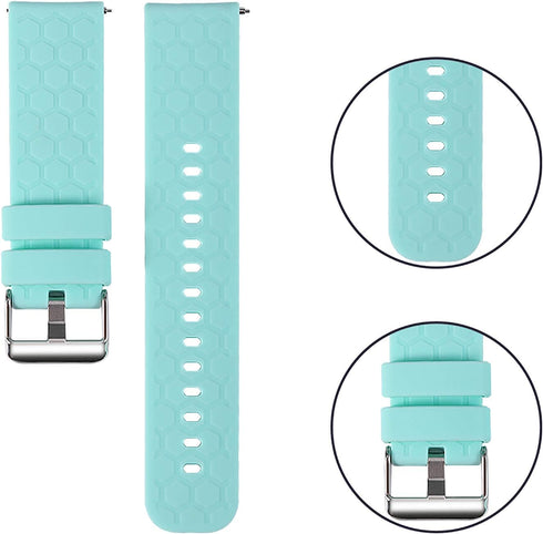 6-Pack Bands Compatible with Garmin Smart Watch, Vivoactive 5 Band, Stainless Steel Buckle, Waterproof Soft Silicone