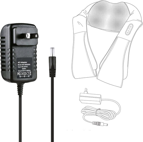 Gzzscortd 12V C1 150DC Replacment AC DC Power Supply Adapter Charger Compatible for Naipo Shiatsu Back and Neck
