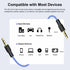 7 Pack 3.5mm AUX Cord for Car, Auxiliary Audio Cable, Stereo AUX Cable with Flexible Nylon Braided Cords for Car iPad