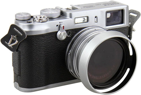 JJC LH-JX100 Silver Filter Lens Adapter & Hood for Fuji Finepix X100V, X100F, X70, X100S, X100T Cameras