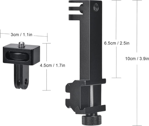 High Precision Aluminum Alloy Cell Phone Gun Clamp Mount, Picatinny Rail Holder for iPhone YouTube Tiktok Vlogging