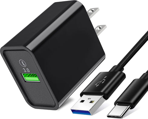18W Fast Phone Charger for Moto G7 G8 Play Power, Z4 Z3, G Power, G Stylus, Edge Plus, QC3.0 USB Wall Charger Adapter
