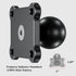 BRCOVAN 2 PCS, 1'' Ball Mount Base with Aluminum Alloy 4-Hole AMPS Square Plate & 1'' TPU Ball Adapter