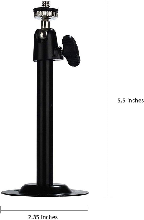 5.5inch Security Camera Wall Mount for Arlo Camera - CCTV Bullet Video Camera Ceiling Mount (4 Packs, Black)