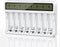 TWINSDUCK 8-Slot AA AAA Battery Charger, Smart LCD Display & Fast Charging for