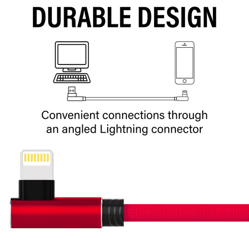 iPhone Lightning Charger, 3 Pack 10 Ft Red Apple MFi Certified Fast Charging Cable Compatible with iPhone 14, 13, 12, 11