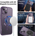 KANGHAR Case Designed for iPhone 15 Plus Magnetic Clear Full Camera Protector Cover Anti-Yellowing Shockproof Slim Case for Women Men Compatible with MagSafe Cover 15 Plus Deep Purple