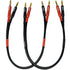 CESS-037-2f Banana Plug Male to Male Speaker Cable, 12 Gauge 680 Strand Count Silicone Soft Wire, 2 Feet