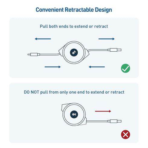 Cable Matters 3.3 ft Short Retractable USB C Cable (USB C to USB C) - Compact and convenient for on-the-go use.