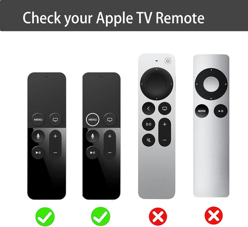 Lambcare 2 Pack 4K/ 4th Case Compatible with Apple TV Gen Remote Light Weight Anti-Slip Shock Proof Silicone Cover
