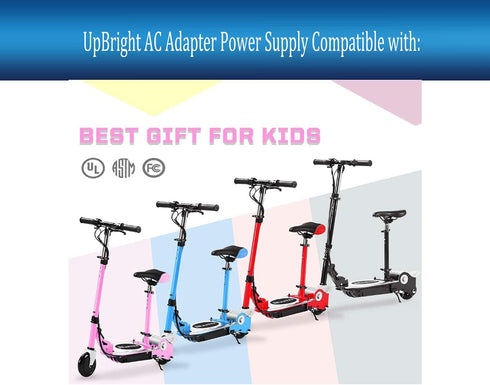 UpBright 24V AC/DC Adapter for Maxtra E100 E120 120W Lead-Acid SLA Battery Folding Commuter Scooter Charger