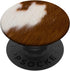 Cow Brown Lookalike Cowhide Skin Print Farm Animal PopSockets Swappable PopGrip