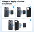 volport Rectangle Metal Plate for Phone Magnet, Magicplate Replacement Disc with 3M Adhesive Backing Sticker for