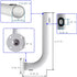 Sinsica Pole Mount for Outside Home Antenna Installation, Electronics Pole, 11.8 Inch Length