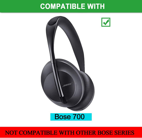 Replacement Earpads Cushions for Bose Noise Cancelling Wireless Bluetooth Headphones 700, NC700 ONLY with Protein Leather & Memory Foam Ear Cushions (White)