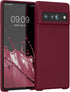 kwmobile TPU Silicone Case Compatible with Google Pixel 6 Pro - Soft Finish Phone Cover in Rhubarb Red