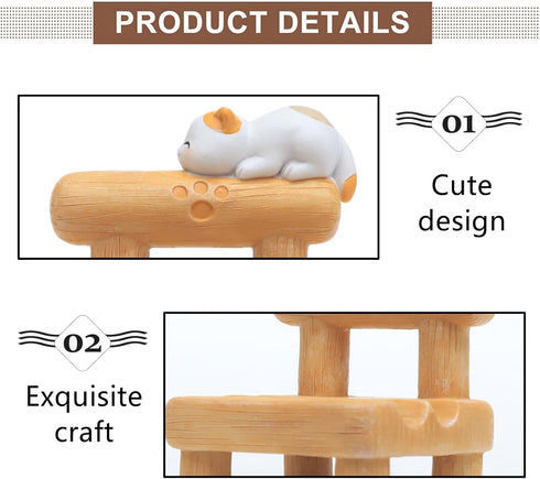 XMHBG 1PCS Cute Resin Phone Stand Mini Desktop Holder for All Smartphones, Adorable Home Office Desk Decor Accessory