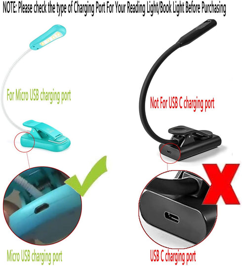 LED Reading Light Charger Cord, USB Charging Cable for Vekkia/TAKKUI/LEDGLE Neck Reading Light