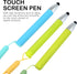 Kid-Friendly Touch Screen Pens, 3 pcs Stylus + 3 pcs Anti-Lost Ropes, Silicone Anti-Slip Tablet Stylus Compatible