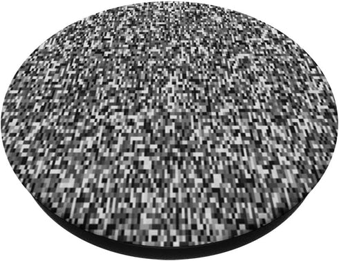 PopSockets Swappable PopGrip, Pixel chaos white noise, No reception image noise