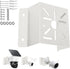 Exterior Wall Corner Mount Bracket for Surveillance Systems, Corner Holder for Security Cameras, White